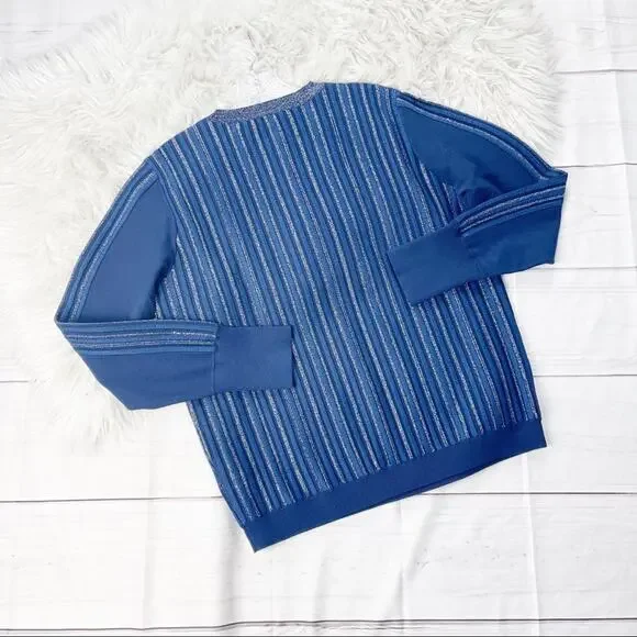 Ted‎ Baker Women's Myree Pullover Metallic Striped Jumper Sweater Size 12 - Picture 5 of 5